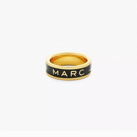 Marc Jacobs Jewelry - Marc Jacobs Gold/Black Medallion Band Ring, NWT